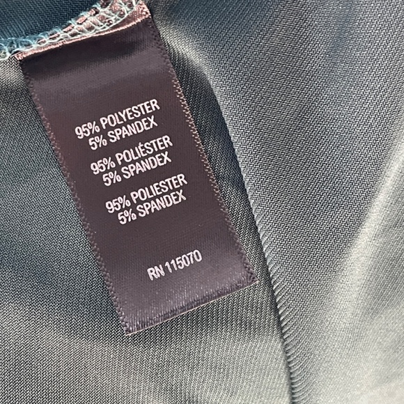 Nina Leonard 3/4 Sleeve Trapeze Dress With Dot Illusion Yoke - Picture 8 of 10